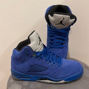 Jordan V Retro Blue Suede